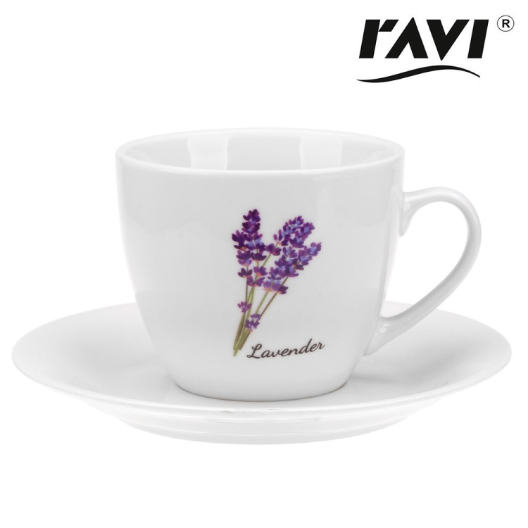 Filiżanka i spodek Prowansja 200ml LAVENDER RAVI